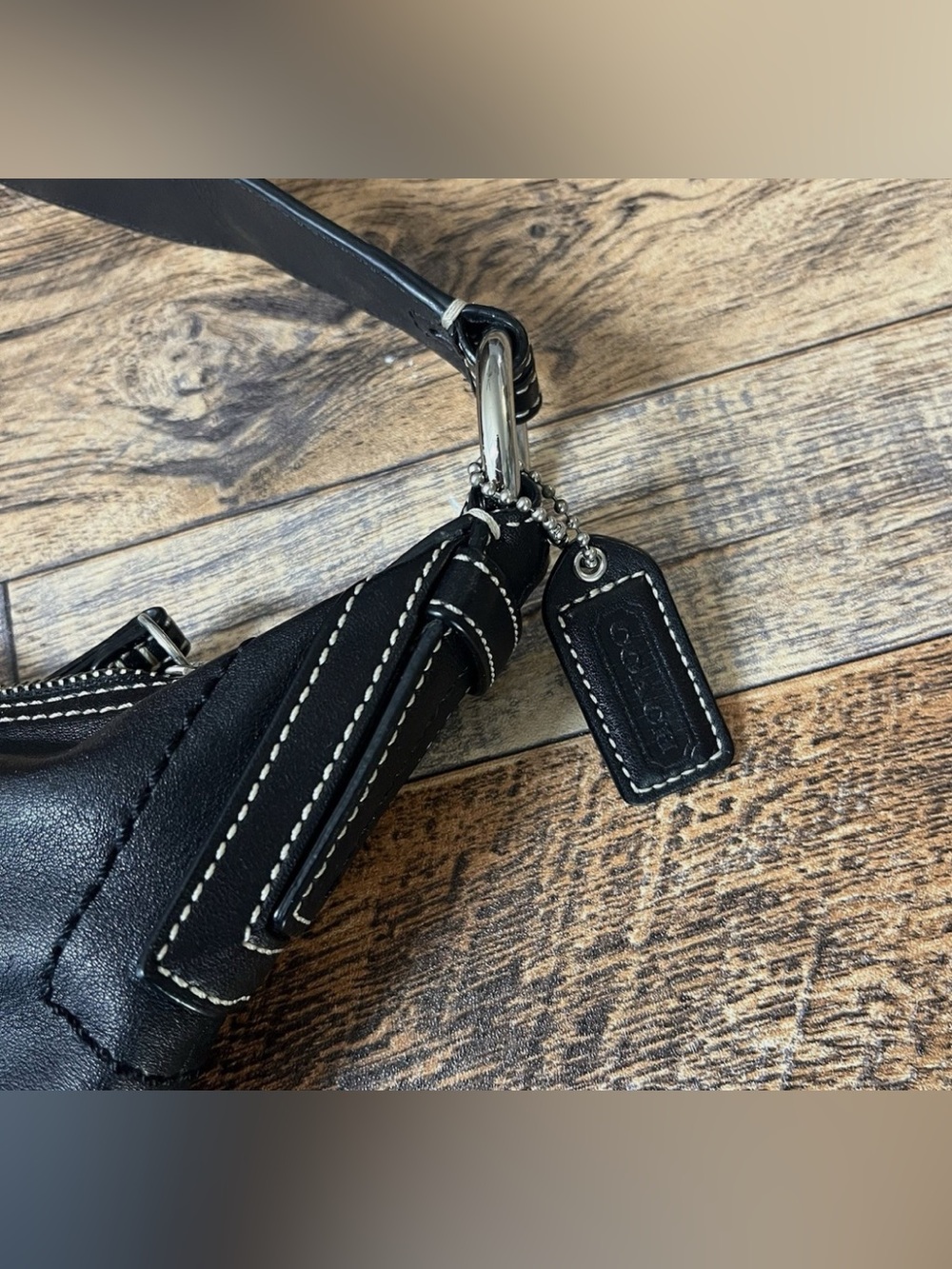 Vintage Coach Soho Hobo Shoulder Bag Black Small Y2K Luxe - Picture 6 of 15